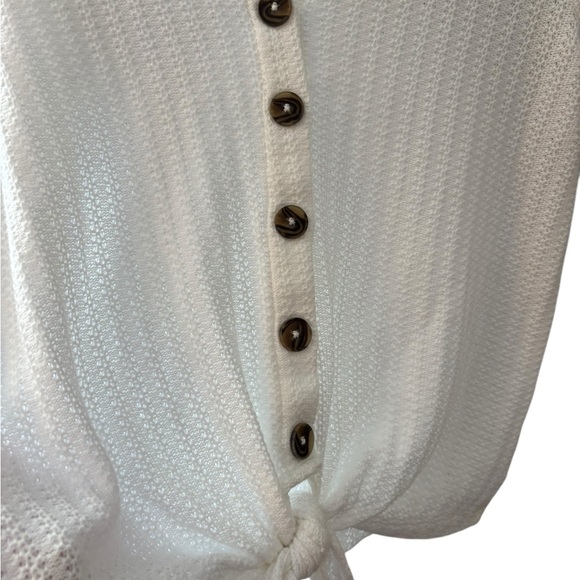 Sanctuary (Anthropologie) White Button-Down (L) - Picture 5 of 7